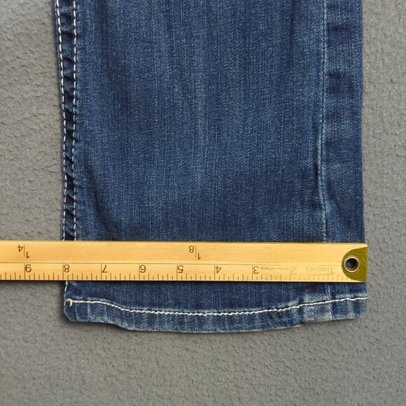 Ariat Jeans Women's 28R Blue R.E.A.L. Mid Rise Stretch Entwined Boot Cut - Picture 8 of 13